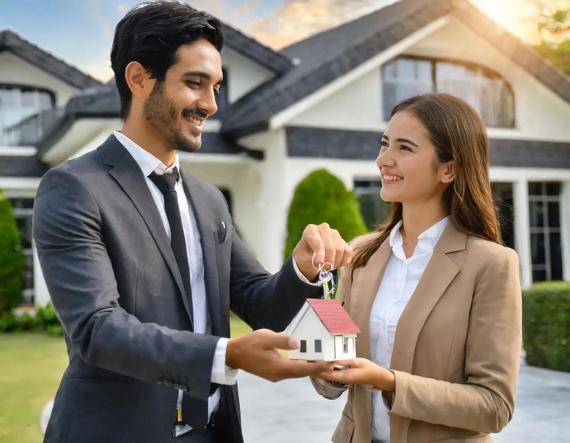 Who Signs First At Closing: Buyer Or Seller? 6 Who Signs First At Closing: Buyer Or Seller? 5 Firefly Photo Of A Property Transfer The Moment Of Handing Over The Keys From The Seller To The Buy B