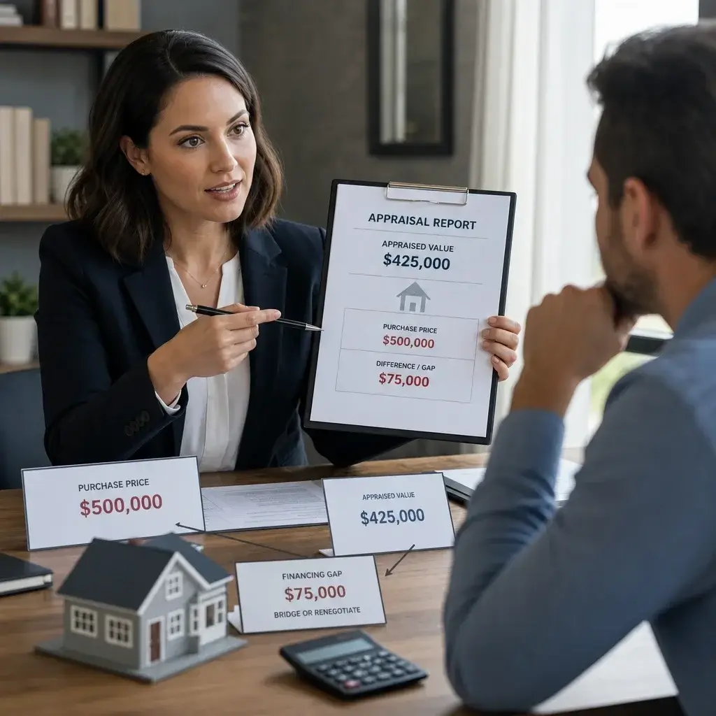 Negotiating Tips For Buying A House In Ontario: Price, Terms &Amp; Offer Strategy 8 Appraisal Report And Mortgage Paperwork Showing A Financing Gap.