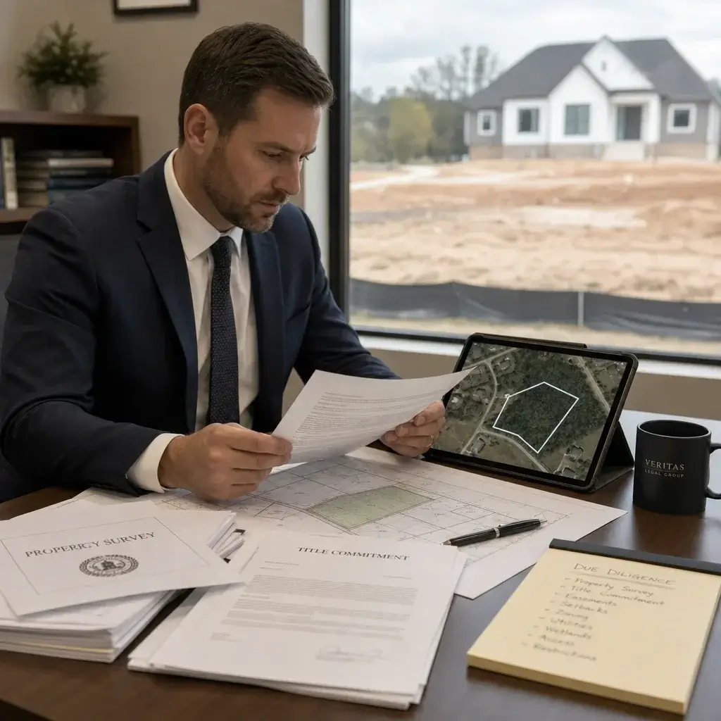 Buying A New Build Home In Ontario: Checklist 4 Professional Reviewing Title And Land Due Diligence Documents For A New Build Lot.