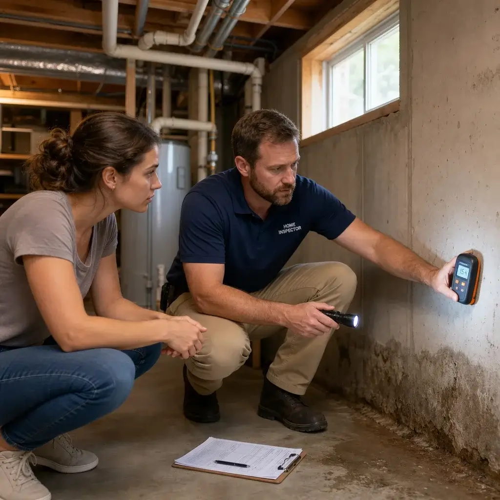 Negotiating Tips For Buying A House In Ontario: Price, Terms &Amp; Offer Strategy 7 Inspector And Buyer Reviewing Issues After A Home Inspection.