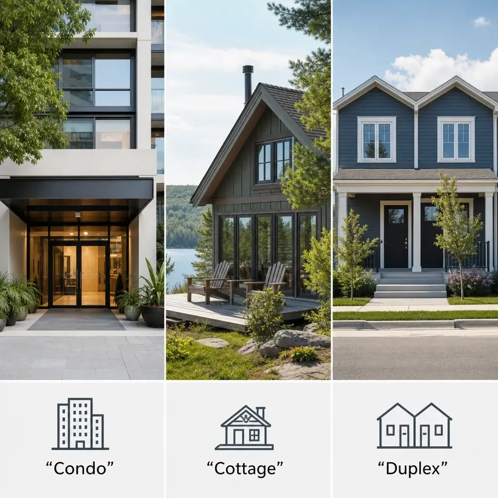 Comparison Of Condo, Cottage, And Duplex Property Types For Financing.