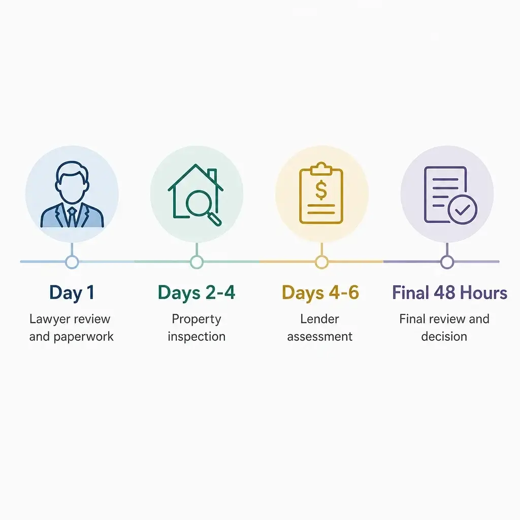 Due Diligence Period In Real Estate: Ontario Buyer &Amp; Seller Guide 5 A Day-By-Day Timeline Showing The Steps In A Due Diligence Period.