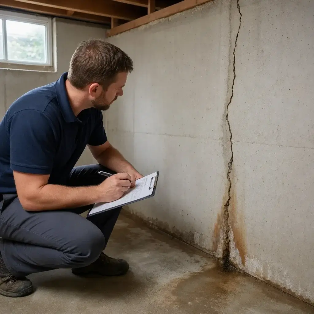 Due Diligence Period In Real Estate: Ontario Buyer &Amp; Seller Guide 6 An Inspector Examining A Property Defect During Due Diligence.
